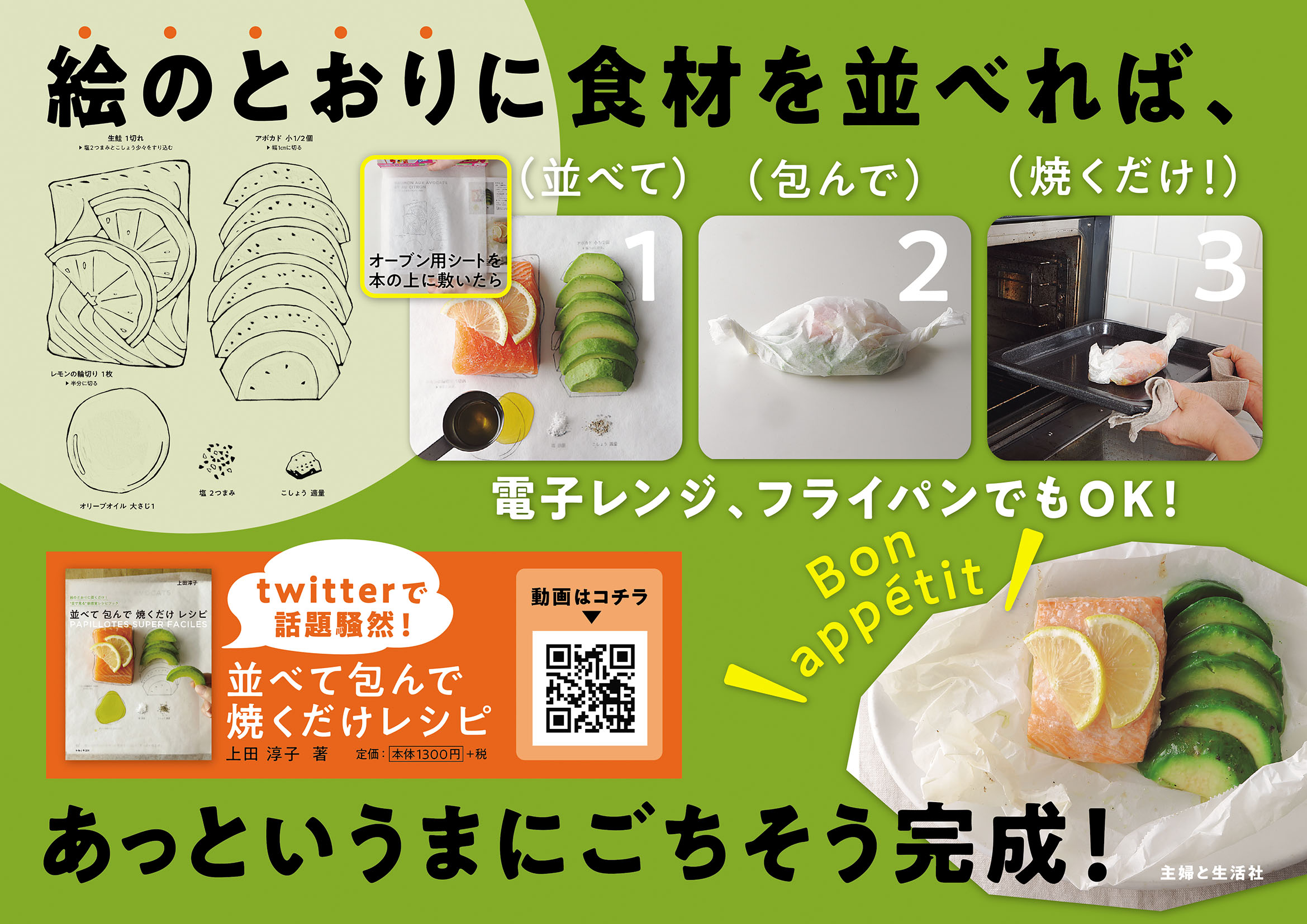 並べて包んで焼くだけレシピ